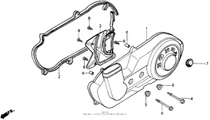 CN250 Крышка картера левая
