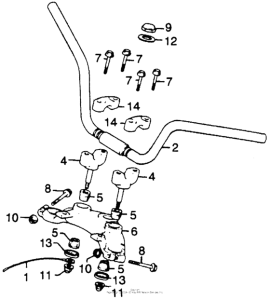 CJ360 Handlebar + top bridge