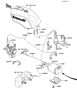 KZ1100 Адсорбер с активированным углем в сборе