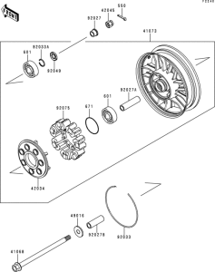 ZG1200 Заднее колесо и цепь