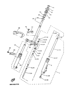 YN50R Передняя вилка