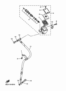 XVS950XR Главный тормозной цилиндр