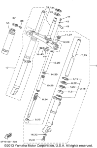 TW200N Передняя вилка