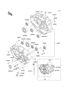 KLX300R Картер двигателя