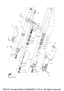 YZ250FFW Передняя вилка