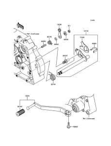 KLX150 Механизм переключения передач