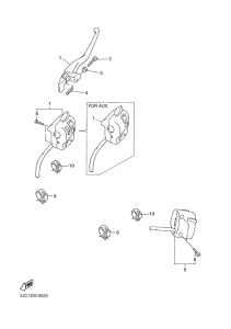 XVZ13TFL Handle switch. lever