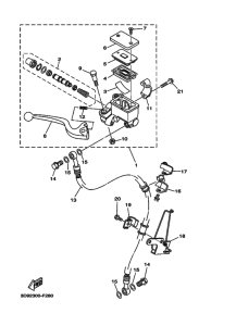 YBR125ED Передний тормозной цилиндр
