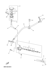 TZR50 Задний торм цилиндр