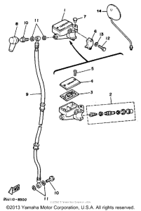 XV250 Главный тормозной цилиндр