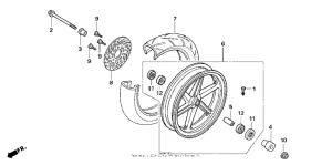 NSF100 Переднее колесо