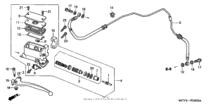 VTX1800R Цилиндр сцепления