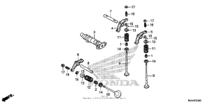 VT750C2B Camshaft valve (fr.)