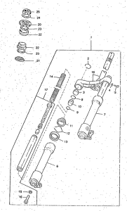 CW50RS Передняя вилка