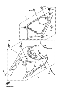 YZF-R6R Боковая крышка