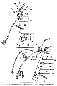 XV700NC Рулевые переключатели