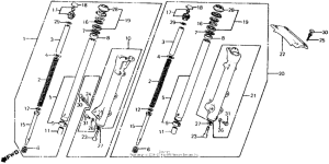 VT750C Передняя вилка