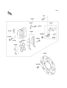 KLX250 Передний тормоз