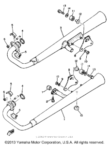 XS400H Выхлопная система