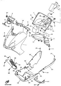 YP125R Обтекатель 1