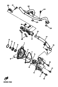 FZR1000 Водяная помпа