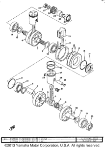 YAS1C Коленвал и поршни