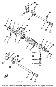XS400F Переключение скоростей