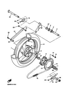 XJR1300 Rear wheel complete assy