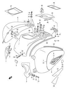 VL1500 Боковая крышка