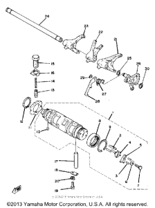 XS1100LH Shift cam-fork