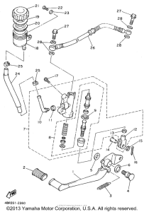 XJ600SG Задний торм цилиндр