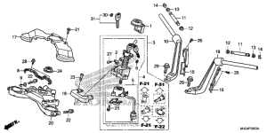 GL1800B Handlebar + top bridge