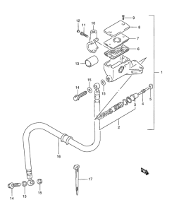 GSF1200S Главный цилиндр сцепления