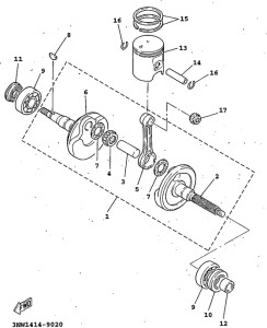 YW100 Коленвал и поршень