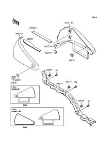 VN400 Боковые обтекатели
