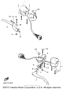 FZR600REC Handle switch - lever