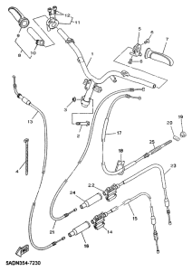 YN50R Steering handle. cable