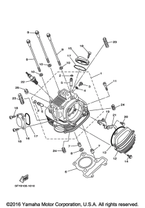 TW200E Головка цилиндров