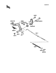 KDX80 Педаль тормоза