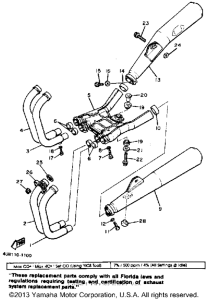 XJ550RK Выхлопная система