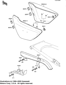 KZ250 Side covers / belt cover