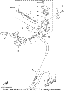 YZ85P Главный тормозной цилиндр
