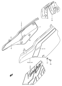 TS125 Обтекатель задний