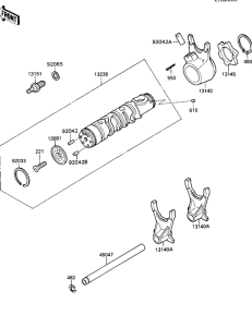 ZX600 Переключение / вилка переключения