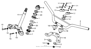 XR75 Handlebar + top bridge + stem