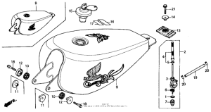 CMX250C Топливный бак