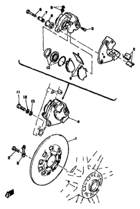 XS500 Front brake . caliper