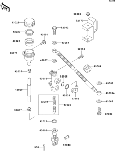 KL650 Задний торм цилиндр