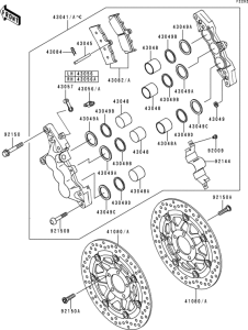 ZX900 Передний тормоз