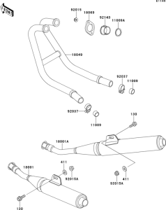 EX250 Глушитель
